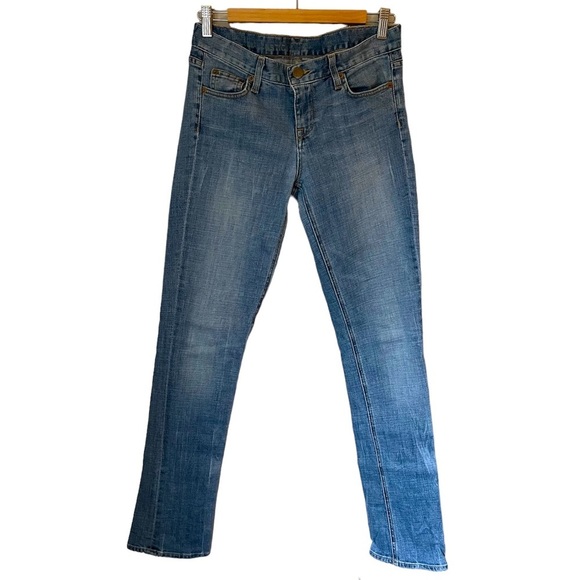 J. Crew Y2K Jeans Women's 27 Blue Denim Matchstick Stretch Mid/low Rise Straight - Picture 1 of 6